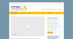 Desktop Screenshot of hipaafortherapists.com