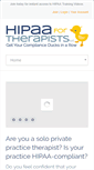 Mobile Screenshot of hipaafortherapists.com