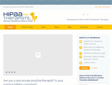 Tablet Screenshot of hipaafortherapists.com